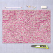 Papier Mousseline Fille rose et Parties scintillant rousse Zebra (Artisanat)