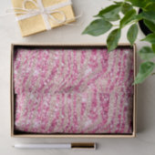Papier Mousseline Fille rose et Parties scintillant rousse Zebra (Cadeau)