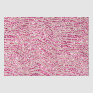 Papier Mousseline Fille rose et Parties scintillant rousse Zebra