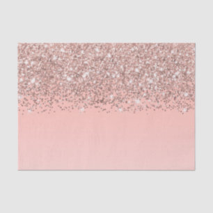 Papier Mousseline Fille Rose Gold Confetti Pink Gradient Ombre