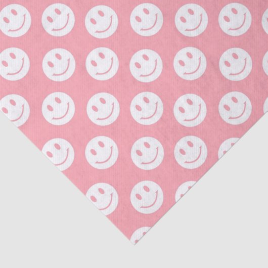 Papier Mousseline Fille rose joyeux visages (Détail)