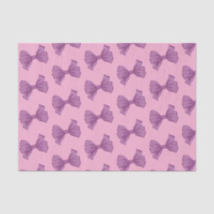 Papier Mousseline Fille rose pourpre Baby shower Bow Anniversaire