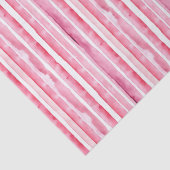 Papier Mousseline Fille rose rayures blanches (Détail)