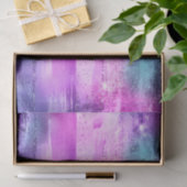 Papier Mousseline Fille Rose Violet Aqua Glitzy Sirène Stripes (Cadeau)