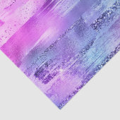 Papier Mousseline Fille Rose Violet Aqua Glitzy Sirène Stripes (Détail)