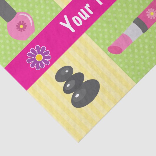 Papier Mousseline Fille Spa fête d'anniversaire (Détail)