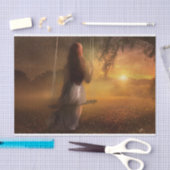 Papier Mousseline Fille sur la page de découpage de voilure (Artisanat)