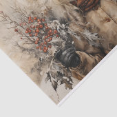 Papier Mousseline Fille victorienne Découpage Noël (Détail)