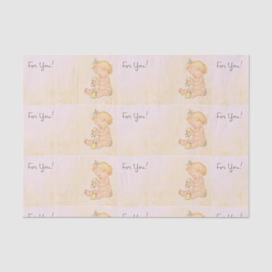 Papier Mousseline Fille vintage (Recto)