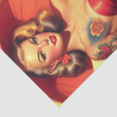 Papier Mousseline Fille vintage (Détail)