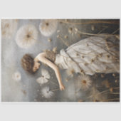 Papier Mousseline Fille Whimsical Dans Un Champ De Dandelions Découp (Recto)