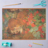 Papier Mousseline Filles avec des pavots rouges (par George Henry) (Artisanat)