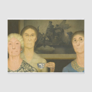 Papier Mousseline Filles de la révolution par Grant Wood