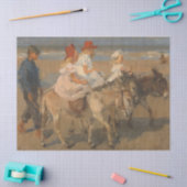 Papier Mousseline Filles équitation ânes sur la plage (Isaac Israels (Artisanat)