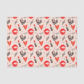 Papier Mousseline Filles Lèvres Lipstick (Design 26 Red Series)