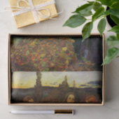 Papier Mousseline Filles ramassant des feuilles d'automne pour un fe (Cadeau)