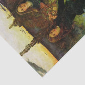 Papier Mousseline Filles ramassant des feuilles d'automne pour un fe (Détail)