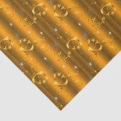 Papier Mousseline Fils et étoiles d'or Noël luxueux (Détail)