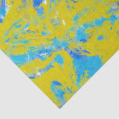 Papier Mousseline Fils jaunes, bleus et blancs (Détail)