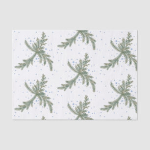 Papier Mousseline Fir Branches hiver