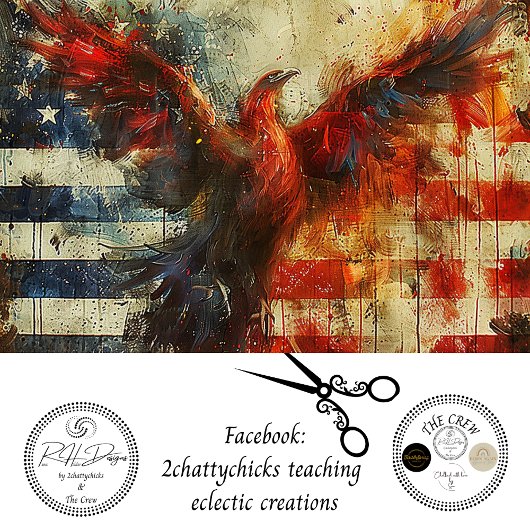 Papier Mousseline Firebird Eagle USA Drapeau Découpage