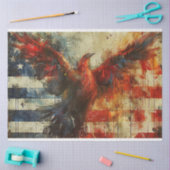Papier Mousseline Firebird Eagle USA Drapeau Découpage (Artisanat)