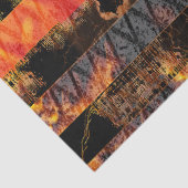 Papier Mousseline Firefighter Cross and Flames (Détail)