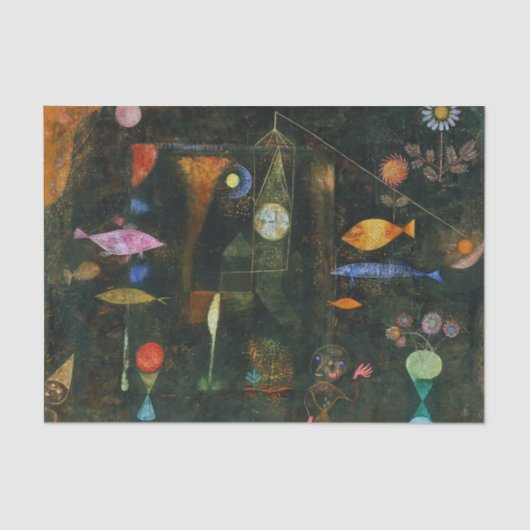 Papier Mousseline Fish Magic, Paul Klee Art Abstrait (Recto)