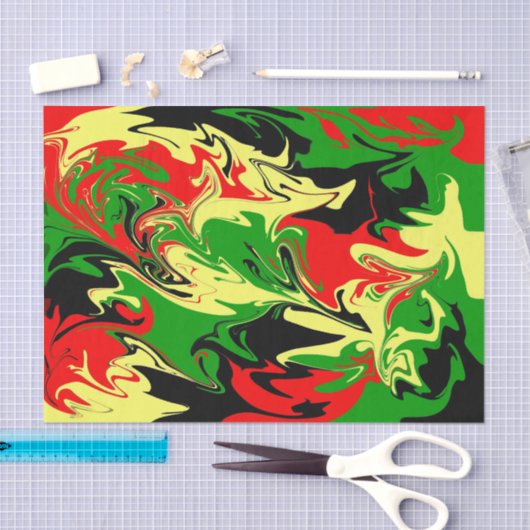 Papier Mousseline Fissures afrocentriques (Artisanat)