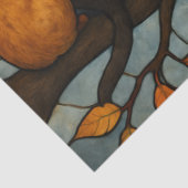 Papier Mousseline Five Cats on a Tree Branch Stained Glass Style (Détail)