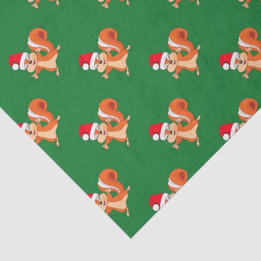 Papier Mousseline Fizzy l'écureuil joueur à Noël (Détail)