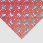 Papier Mousseline Flacon de Noël rouge et bleu Abstrait (Détail)