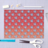 Papier Mousseline Flacon de Noël rouge et bleu Abstrait (Artisanat)