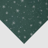 Papier Mousseline Flacons de neige de Noël vert (Détail)