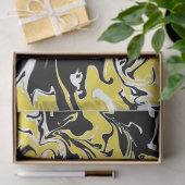 Papier Mousseline Flacons de noir, blanc et jaune (Cadeau)