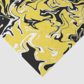 Papier Mousseline Flacons de noir, blanc et jaune (Détail)