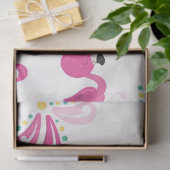 Papier Mousseline Flamant rose Amusement Design 2 (Cadeau)