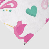 Papier Mousseline Flamant rose Amusement Design 2 (Détail)