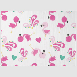 Papier Mousseline Flamant rose Amusement Design 2