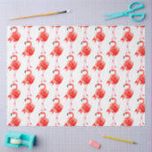 Papier Mousseline Flamant rose aquarelle série 14 (Artisanat)