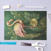 Papier Mousseline Flamant rose brillant Or, Élégant (Artisanat)