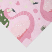 Papier Mousseline Flamant rose Collection été Un design 10 (Détail)