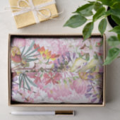 Papier Mousseline Flamant rose dans la jungle de fleur - motif d'été (Cadeau)