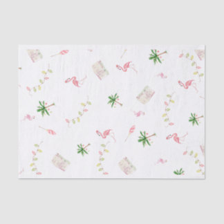 Papier Mousseline Flamant rose de Noël côtier décoratif