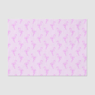 Papier Mousseline Flamant rose Fever Pink Tropical Motif
