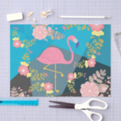 Papier Mousseline Flamant rose floral Girly rose mignon chic à la (Artisanat)