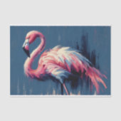 Papier Mousseline Flamant rose Impressionnisme Peinture Découpage (Recto)