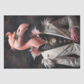 Papier Mousseline Flamant rose masculin victorien -Découpage- (Recto)