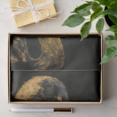 Papier Mousseline Flamant rose noir et or2 (Cadeau)