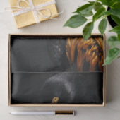 Papier Mousseline Flamant rose noir et or4 (Cadeau)